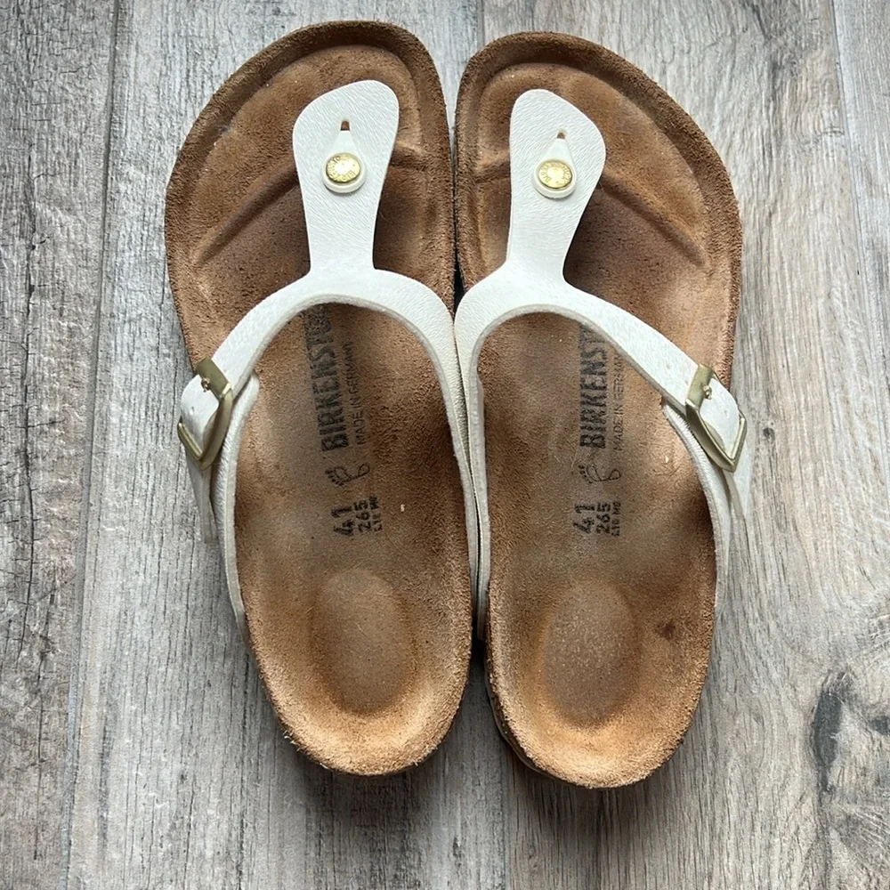 Birkenstock Gizeh Sandal Size 41 White - Picture 3 of 10